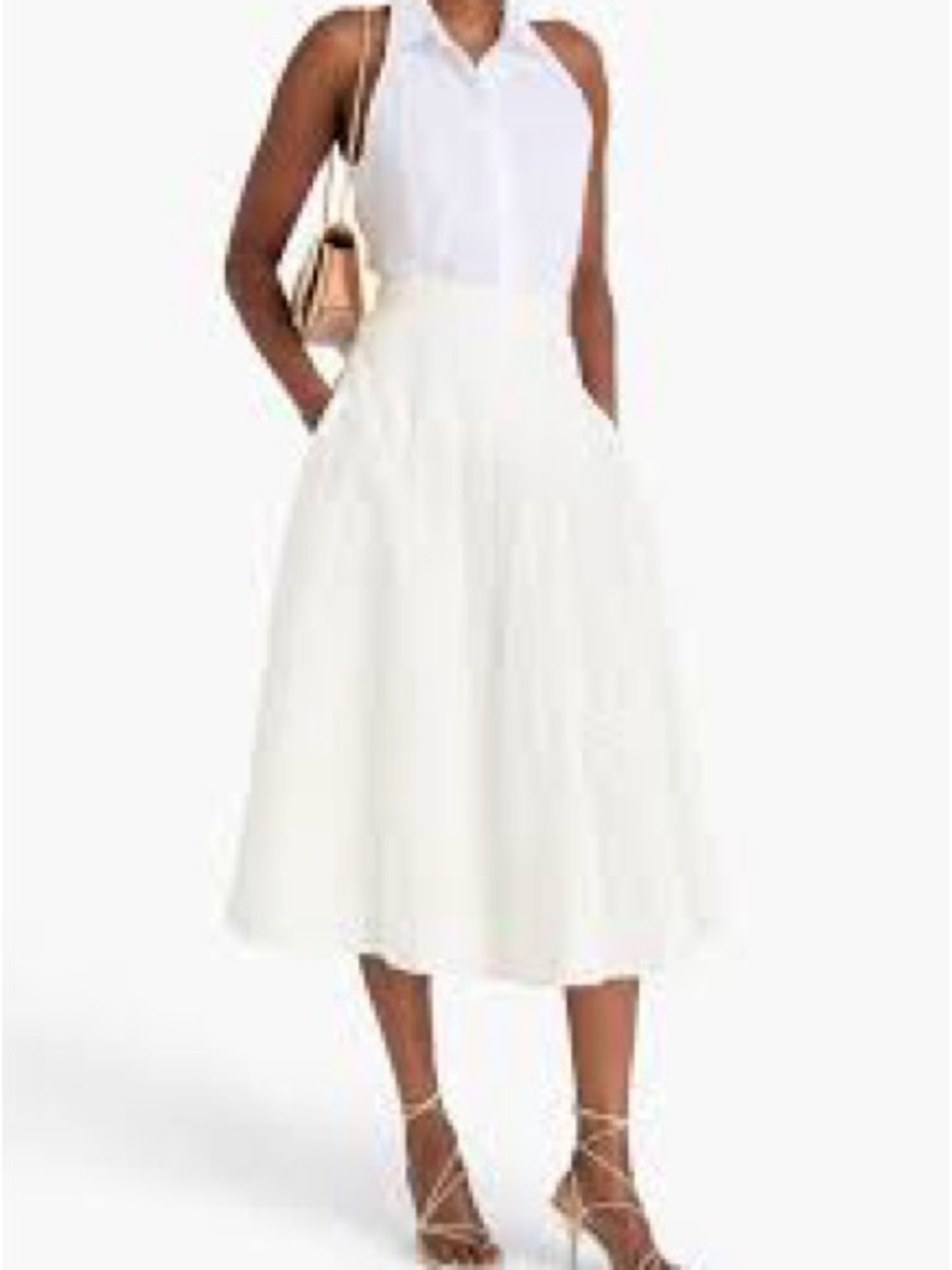 NWOT Designer Feathered White Full Small Fairy Skirt